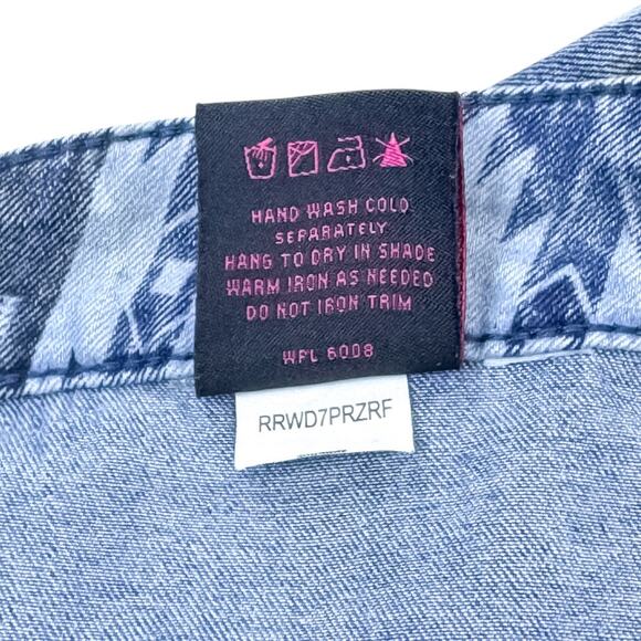 Rock & Roll Denim Aztec Print Bell Bottom Jeans - 31/32 - Picture 7 of 8